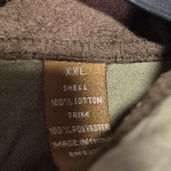 Olive Green Button-Up Shirt with Brown Accents - Picture 7 of 9